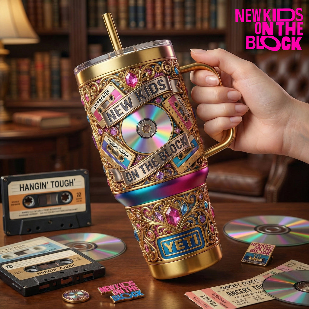NKOTB 40oz Tumbler With Handle LNTH