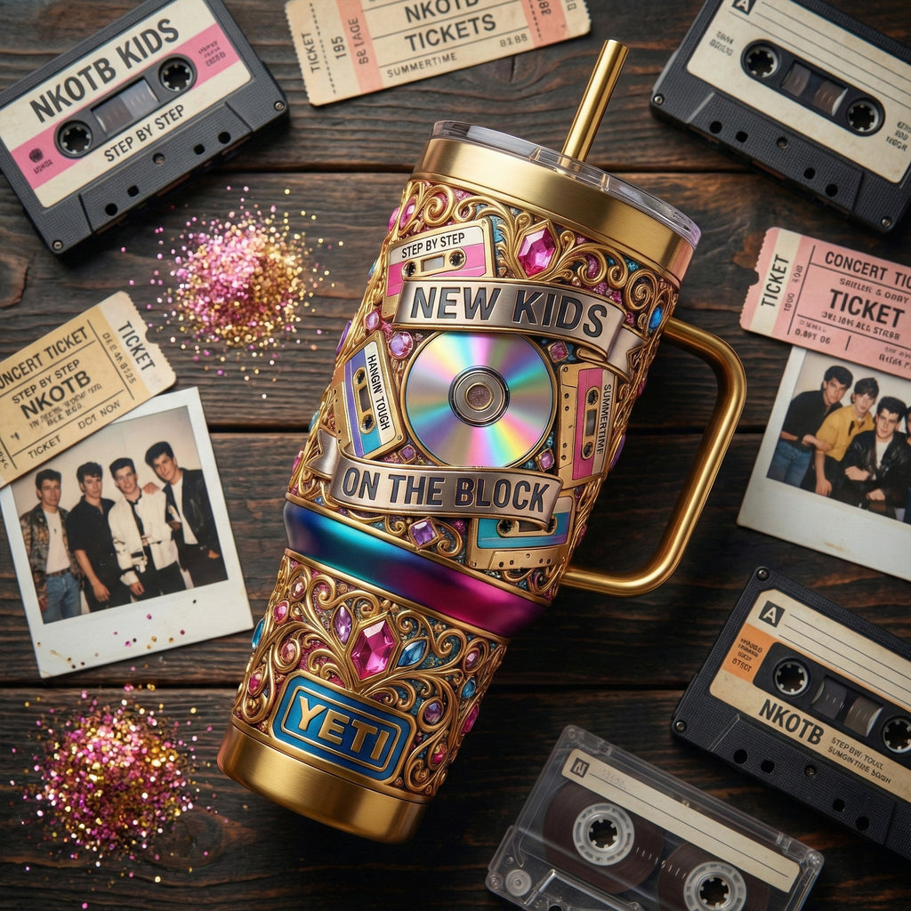 NKOTB 40oz Tumbler With Handle LNTH