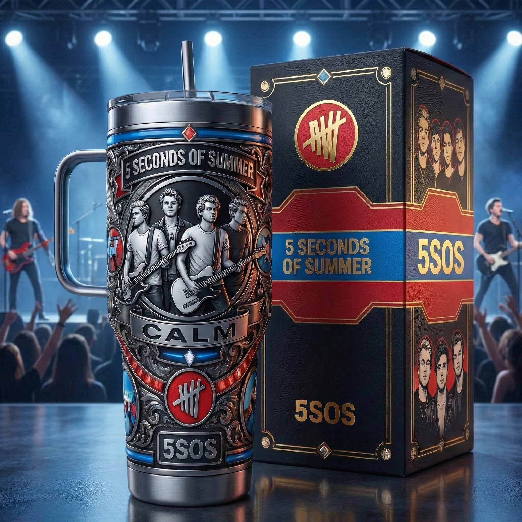 5SOS 40oz Tumbler With Handle LNTH