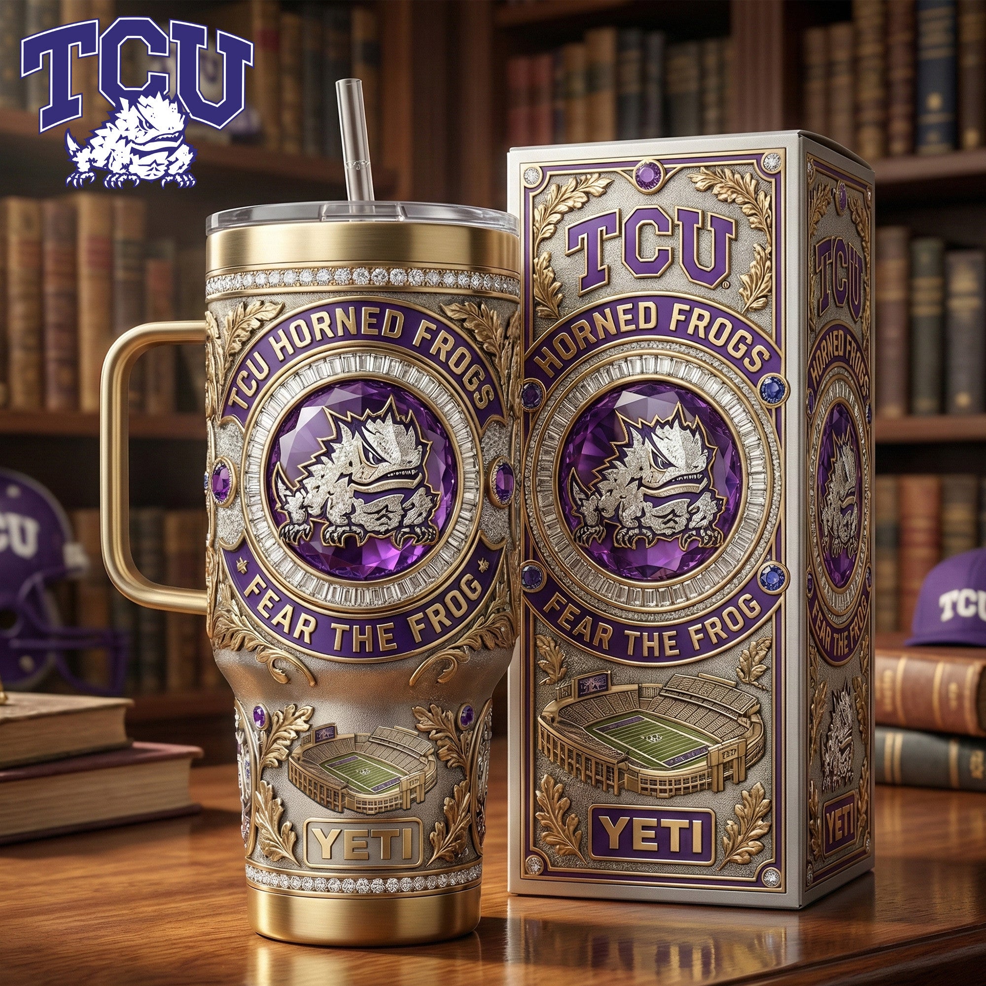 TCU 40oz Tumbler With Handle LNTH