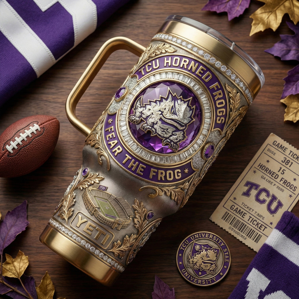 TCU 40oz Tumbler With Handle LNTH